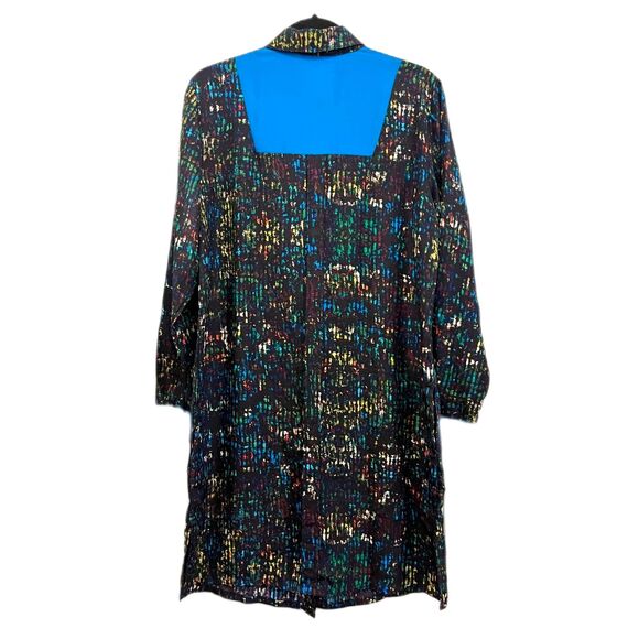 Derek Lam For Design Nation Black and Blue Shirt Dress Women's Size Large - Picture 6 of 9